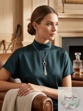 Charter Club Silver-Tone Chain Tassel 34 Pendant Necklace